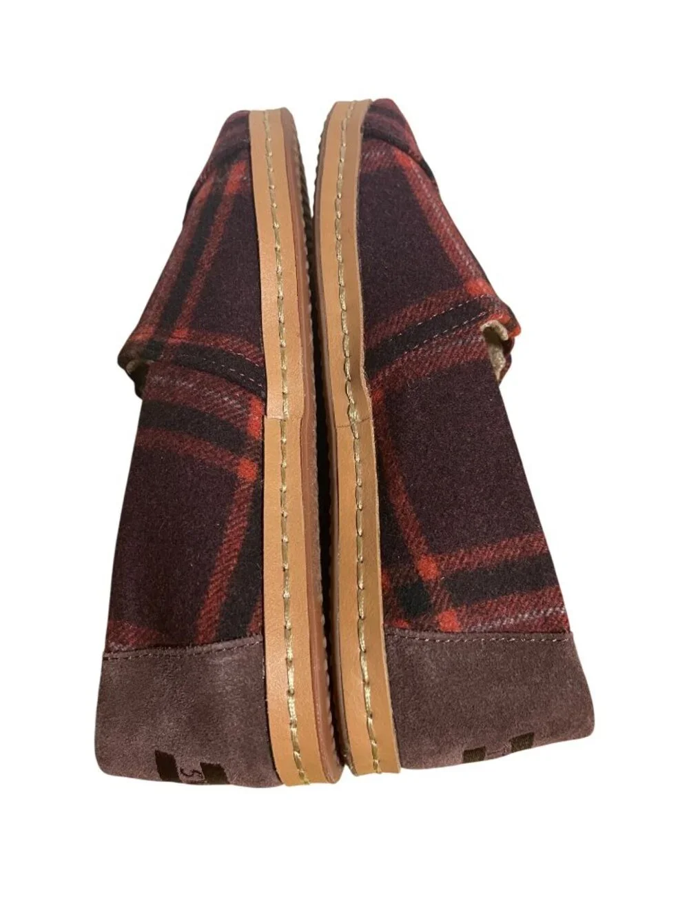 Toms Alpargata Womens Plaid Slip On Shoe Size 7 Flannel Flats Fall Cottagecore